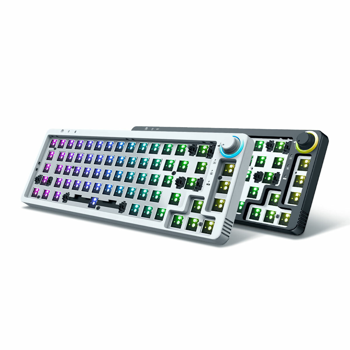 Image of GAMAKAY LK67 Keyboard Customized Kit 67 Keys RGB Hot Swappable 3pin/5pin Switch 65% Programmable Triple Mode Wired bluet