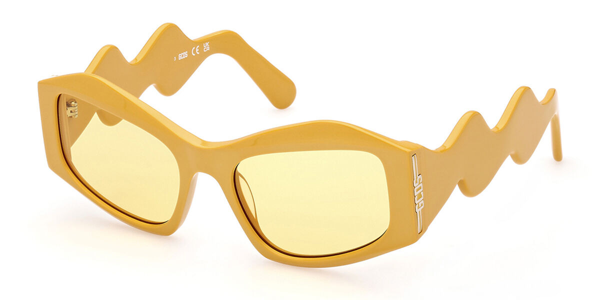 Image of GCDS GD0023 39E Óculos de Sol Amarelos Masculino PRT