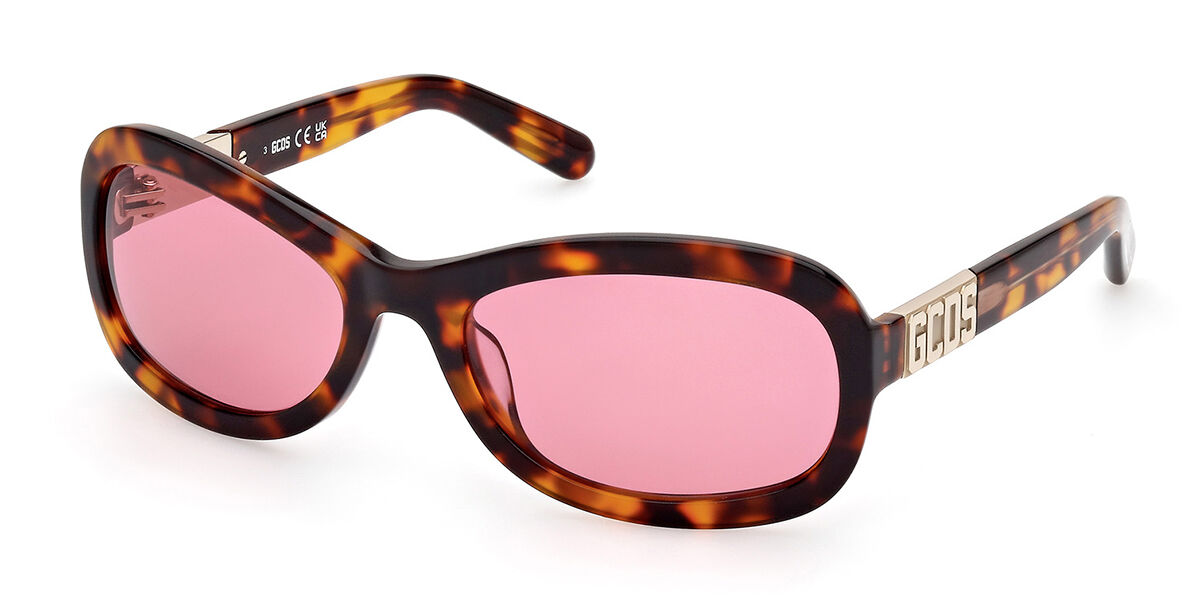 Image of GCDS GD0038 52S Óculos de Sol Tortoiseshell Masculino PRT