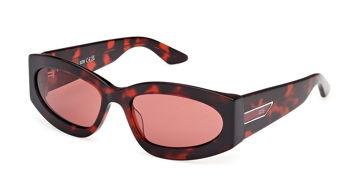 Image of GCDS GD0057 54S Óculos de Sol Tortoiseshell Masculino PRT