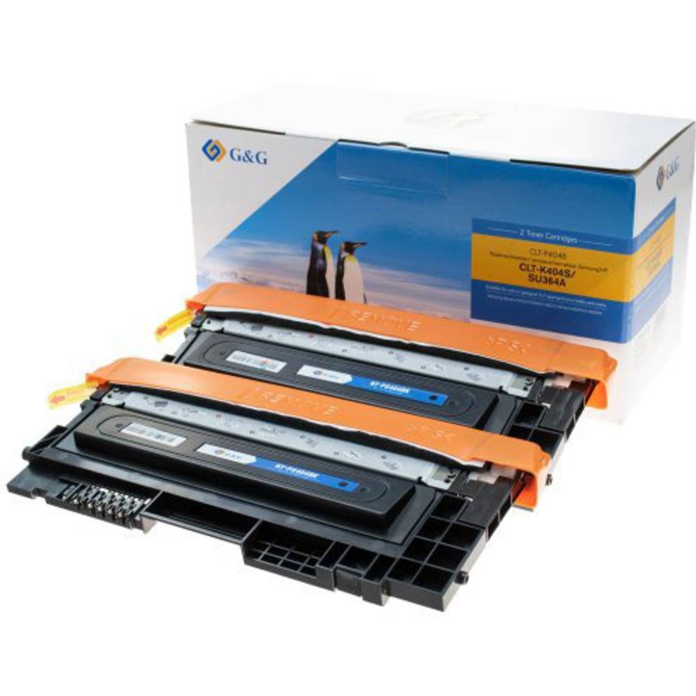 Image of G&G Toner cartridge 2 pack replaced Samsung CLT-K404S K404 SU100A Compatible Black 3000 Sides