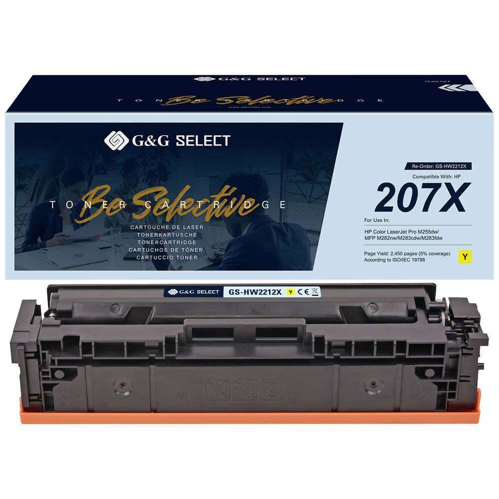 Image of G&G Toner replaced HP 207X Compatible Yellow W2212X(207X) GS-HW2212X(207X)