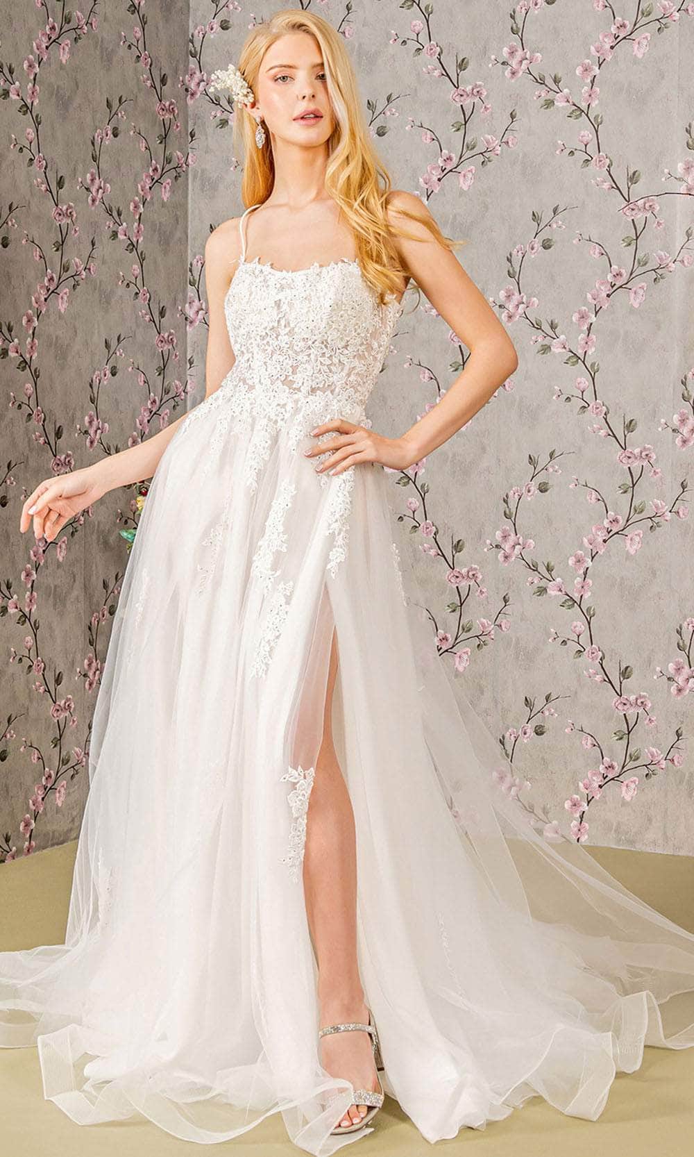 Image of GLS by Gloria Bridal GL3417 - Straight Across A-Line Wedding Gown