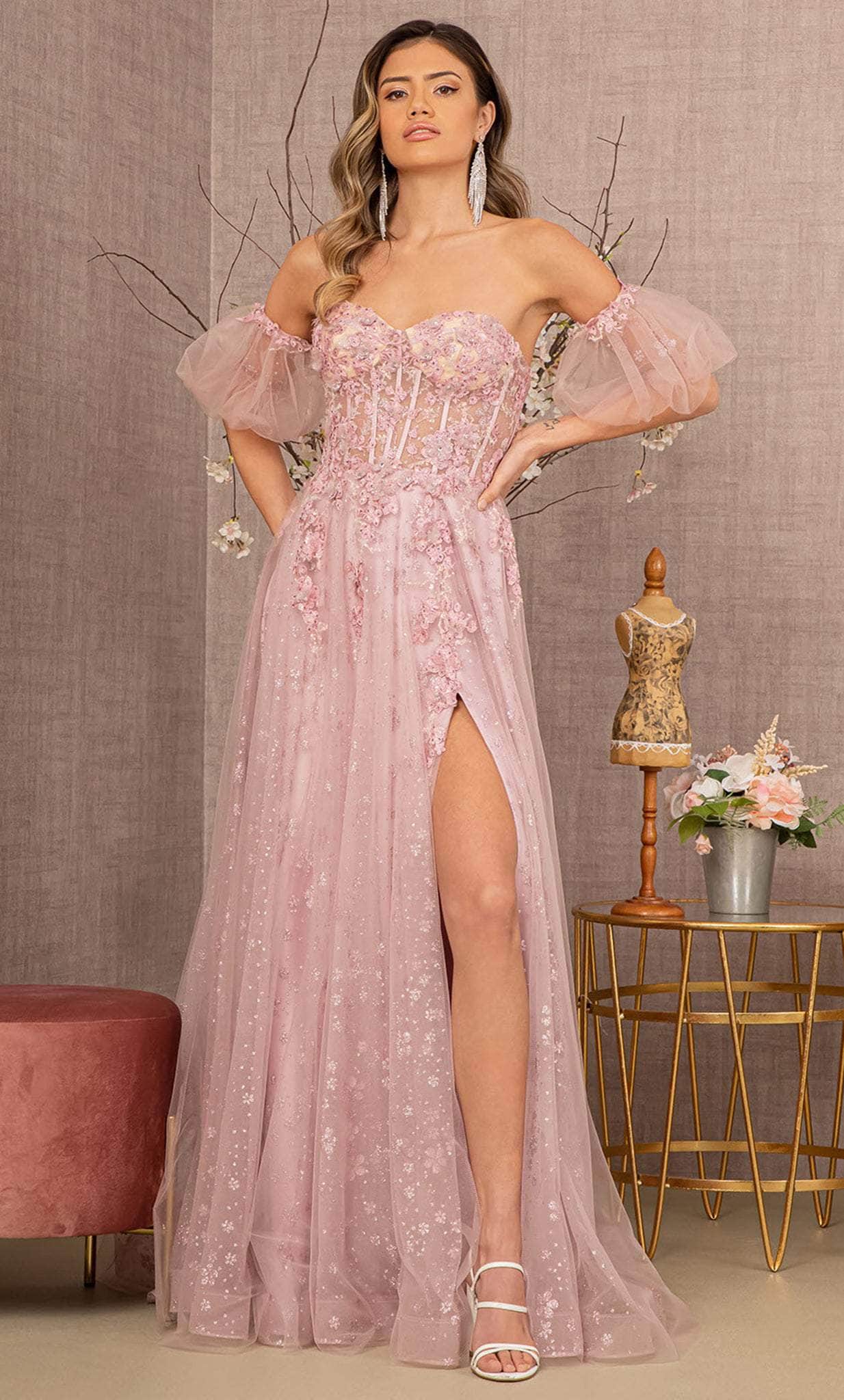 Image of GLS by Gloria GL3126 - Embroidered Sweetheart Prom Gown