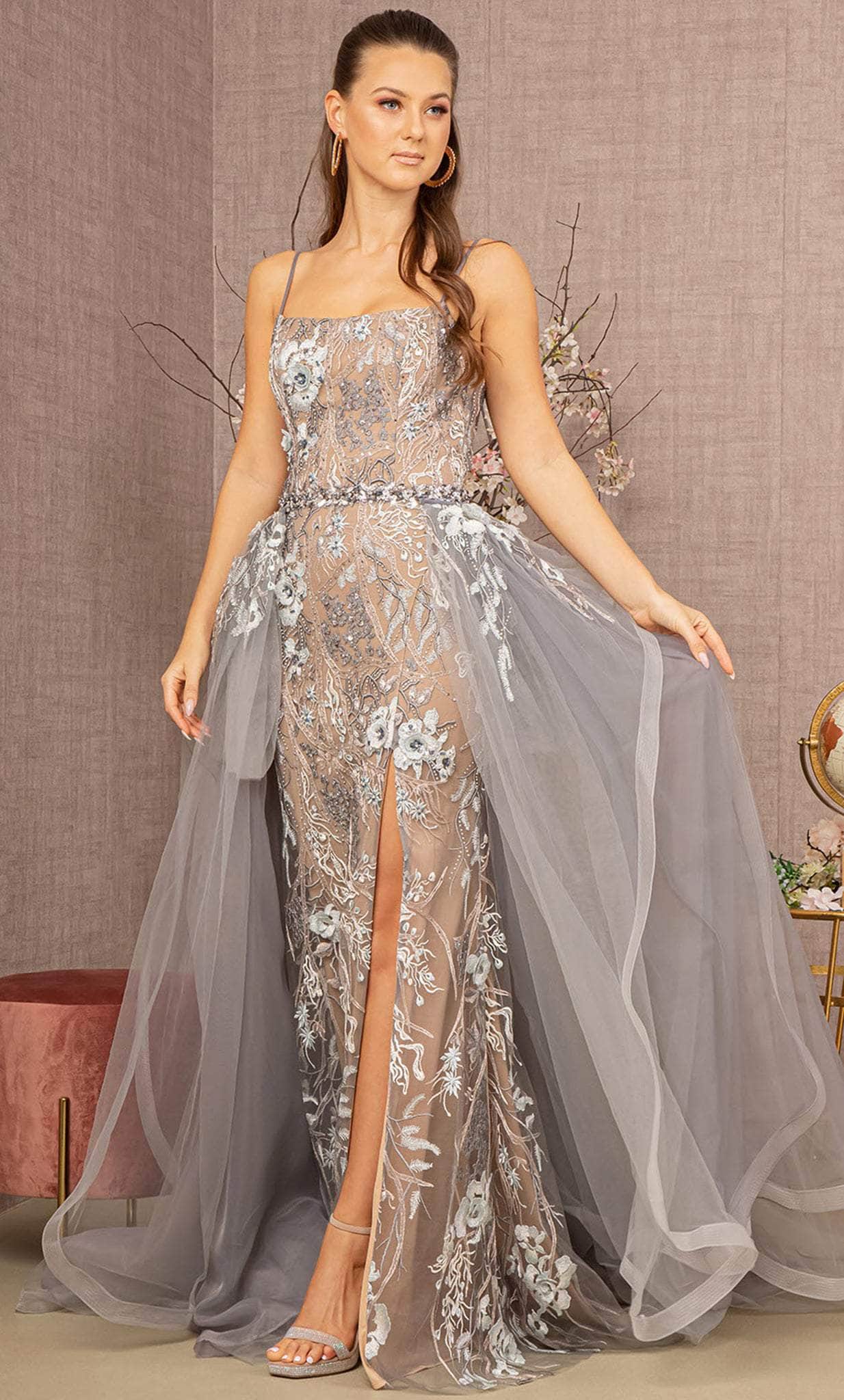 Image of GLS by Gloria GL3158 - Embroidered Lace Tulle Gown