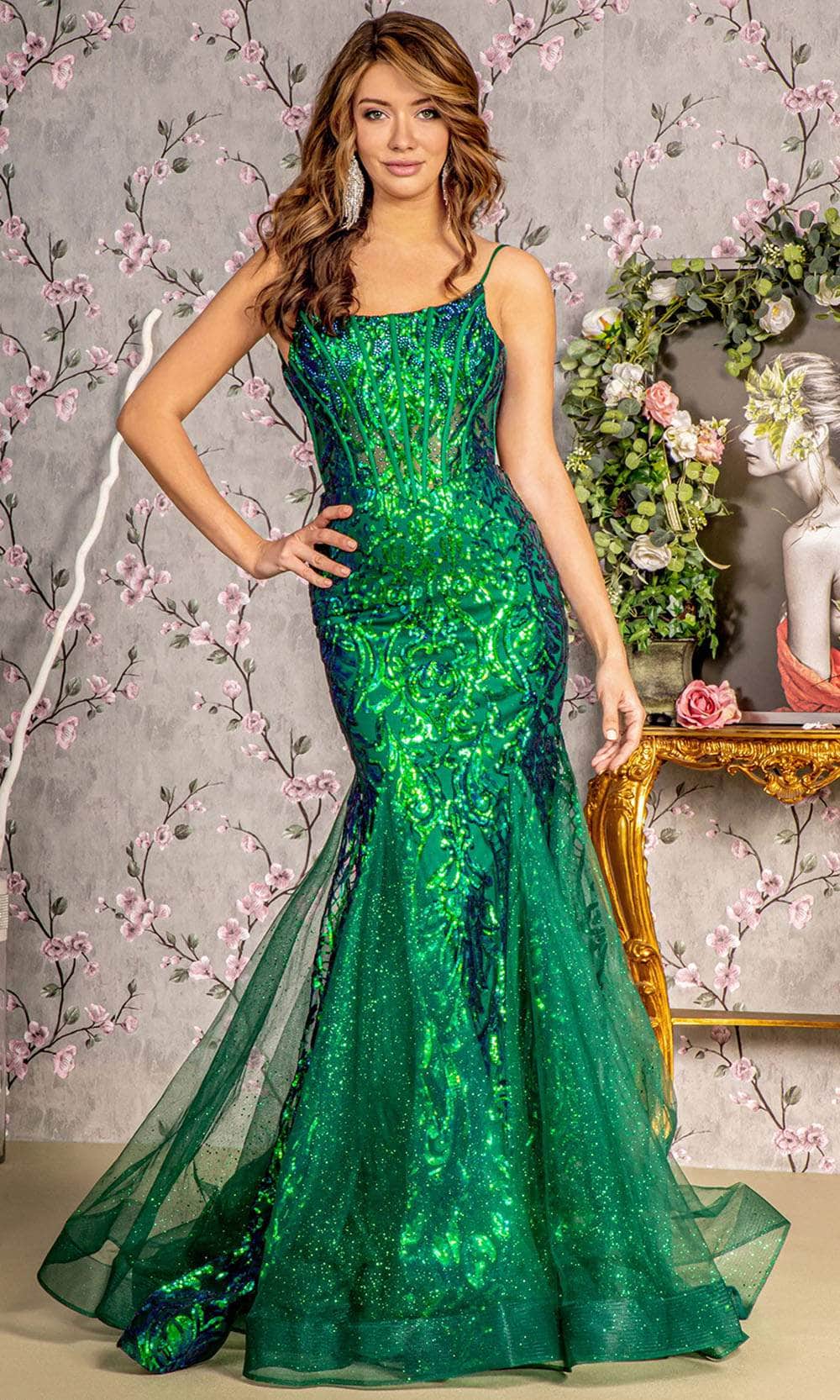 Image of GLS by Gloria GL3230 - Sequin Scoop Neck Prom Gown