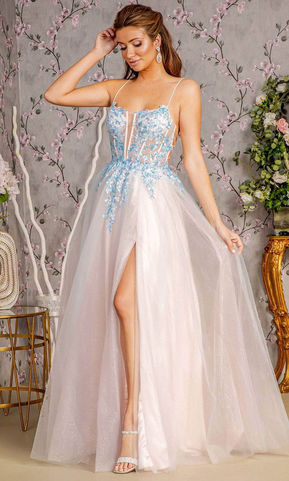 Image of GLS by Gloria GL3251 - Embroidered Sleeveless Prom Gown