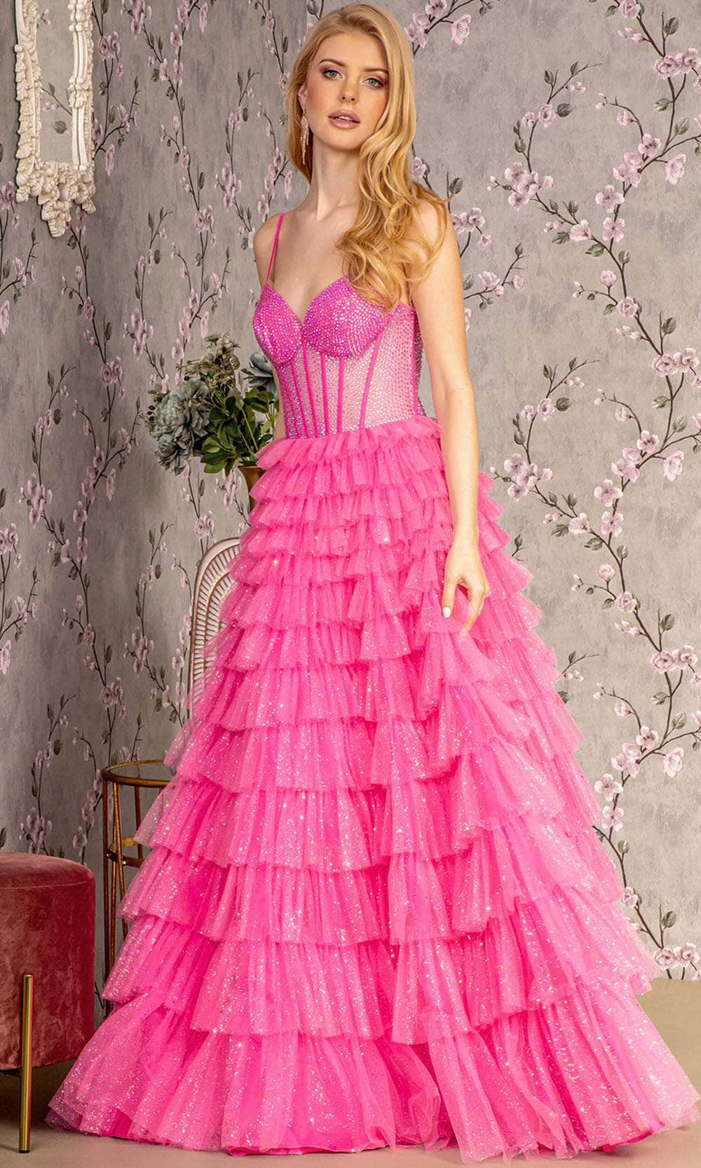 Image of GLS by Gloria GL3463 - Glitter Sleeveless Prom Gown