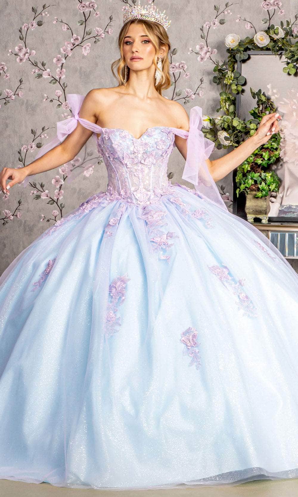 Image of GLS by Gloria GL3482 - 3D Butterfly Embellished Ballgown