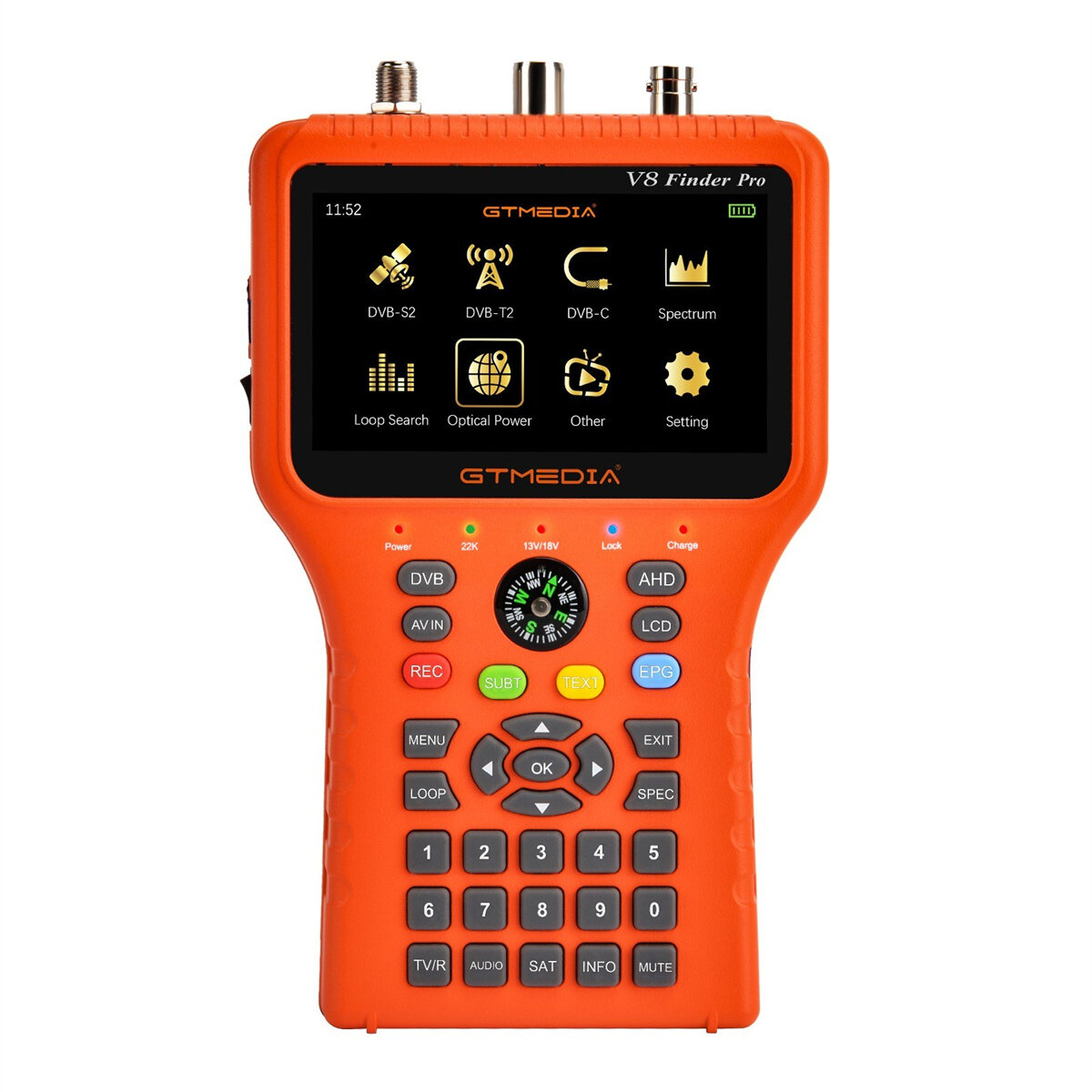 Image of GTMEDIA V8 Finder Pro TV Signal Finder Meter DVB-S/S2/S2X/T/T2/C Signal Receiver 43-inch LCD Dispaly H265 Auto Calcula