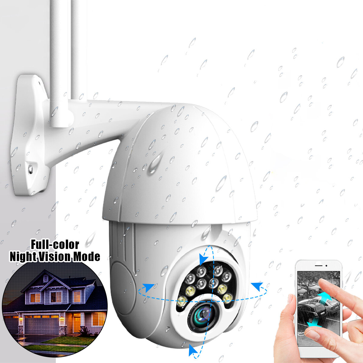 Image of GUUDGO 10LED 5X Zoom HD 2MP IP Security Camera WiFi Wireless 1080P Outdoor PTZ Waterproof Night Vision ONVIF