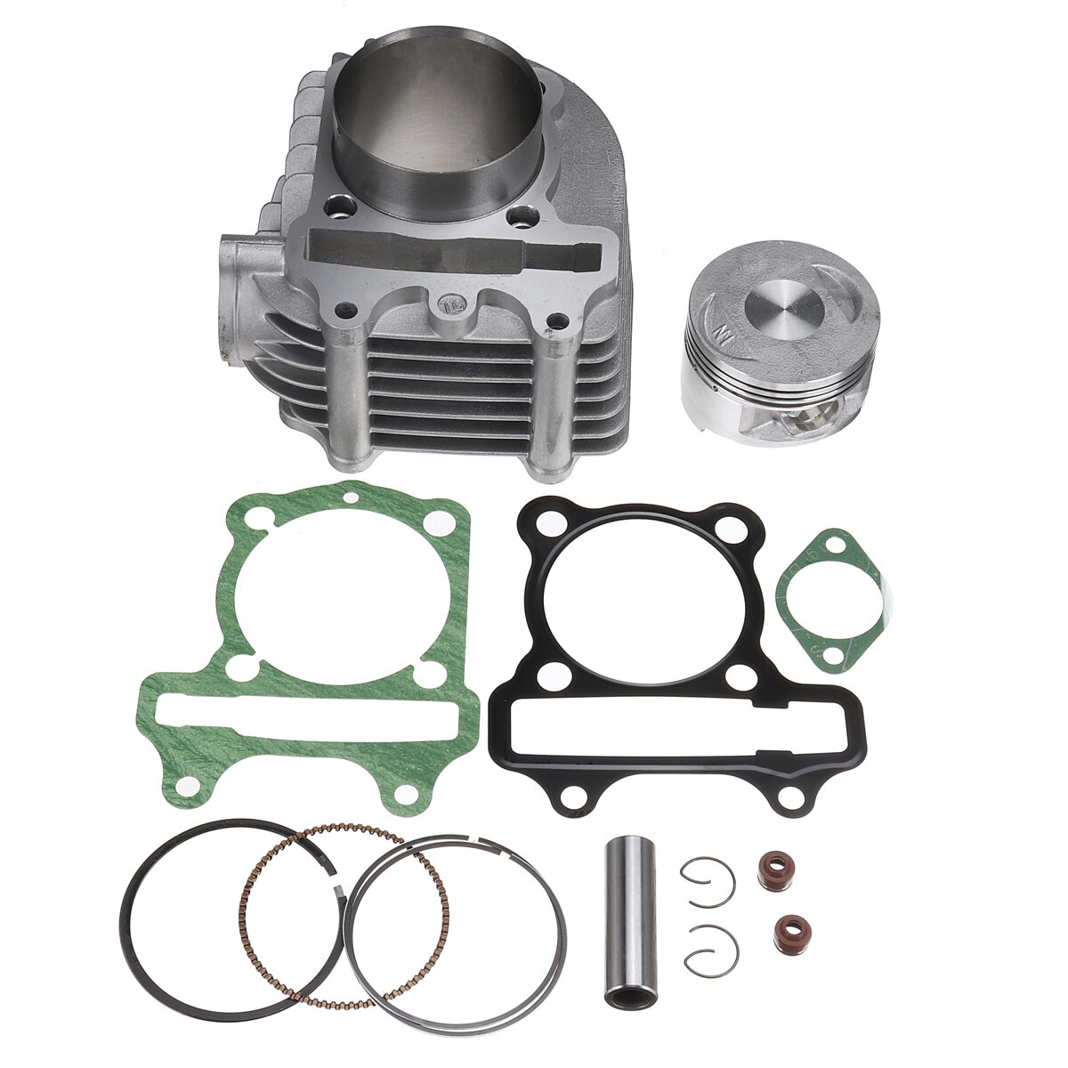 Image of GY6 150cc 200cc 61mm Big Bore Cylinder Head Piston Gasket Top End Kit Set