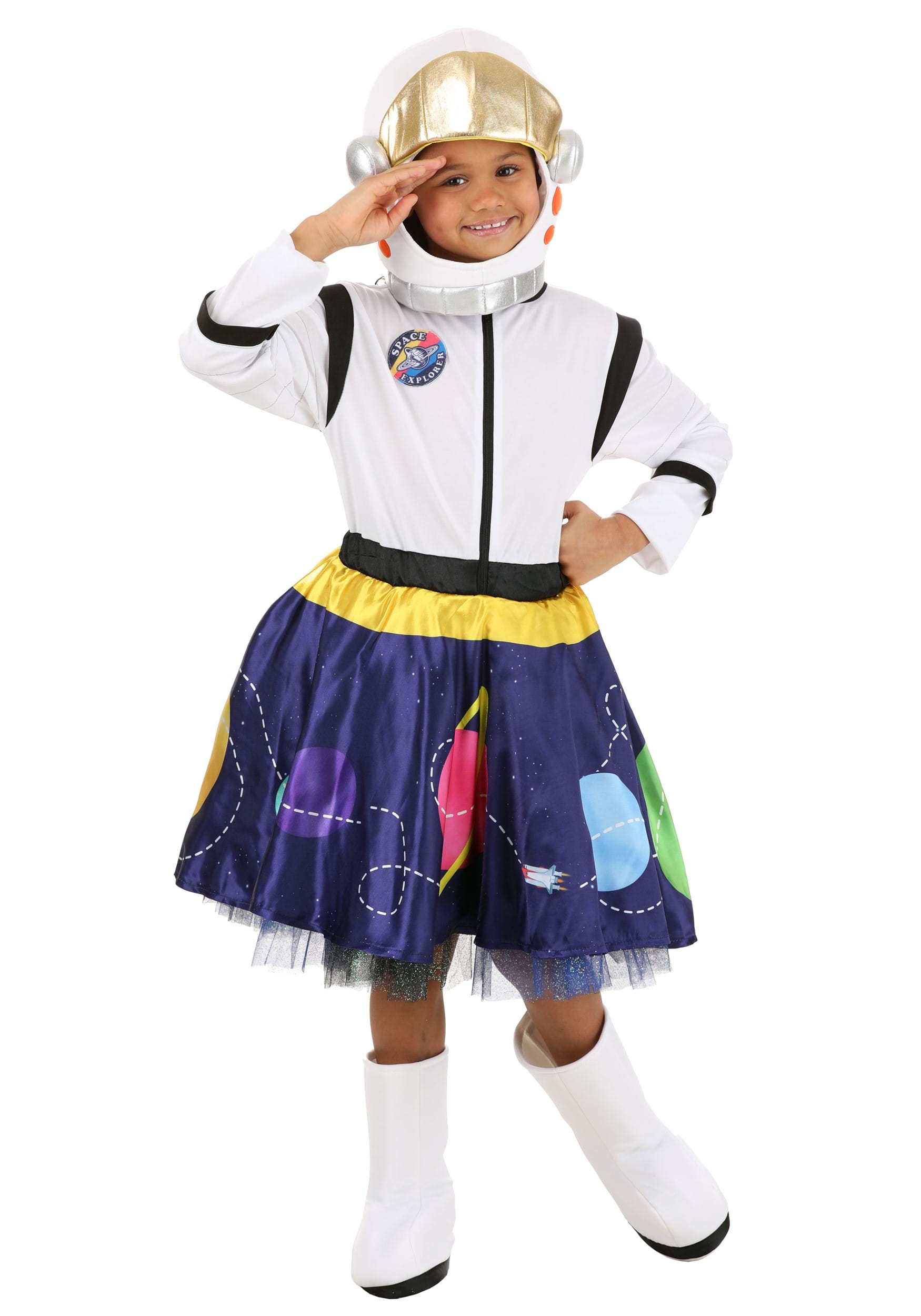 Image of Galactic Astronaut Girl's Costume ID FUN3848CH-M