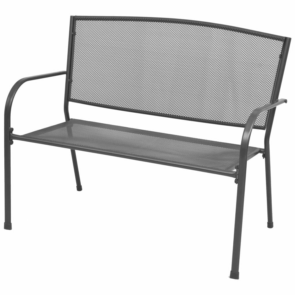 Image of Garden Bench 425" Steel and Mesh Anthracite