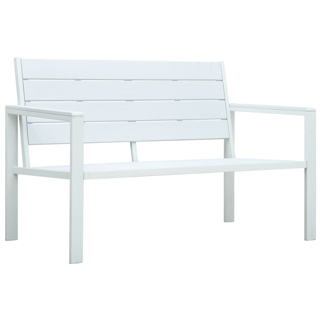 Image of Garden Bench 472" HDPE White Wood Look