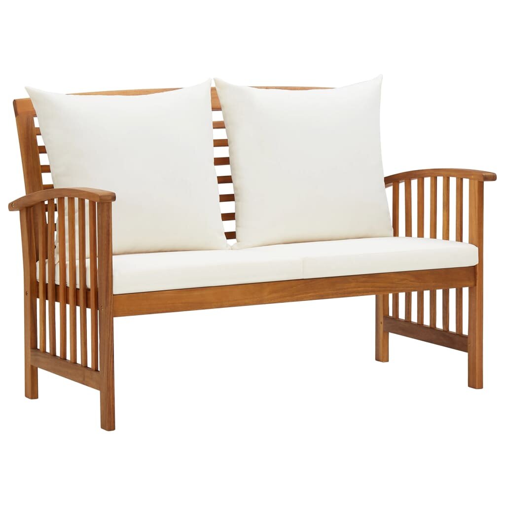 Image of Garden Bench with Cushions 469" Solid Acacia Wood