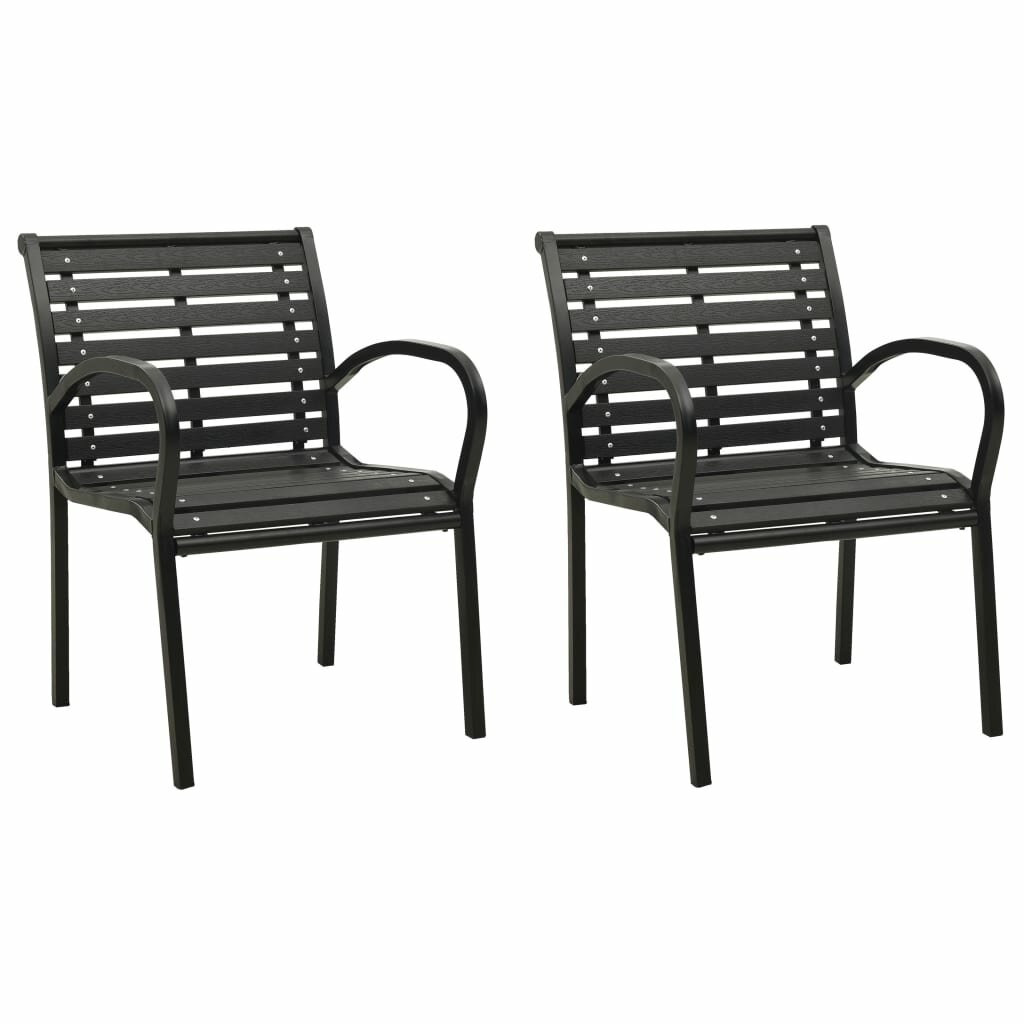 Image of Garden Chairs 2 pcs Gray Wood