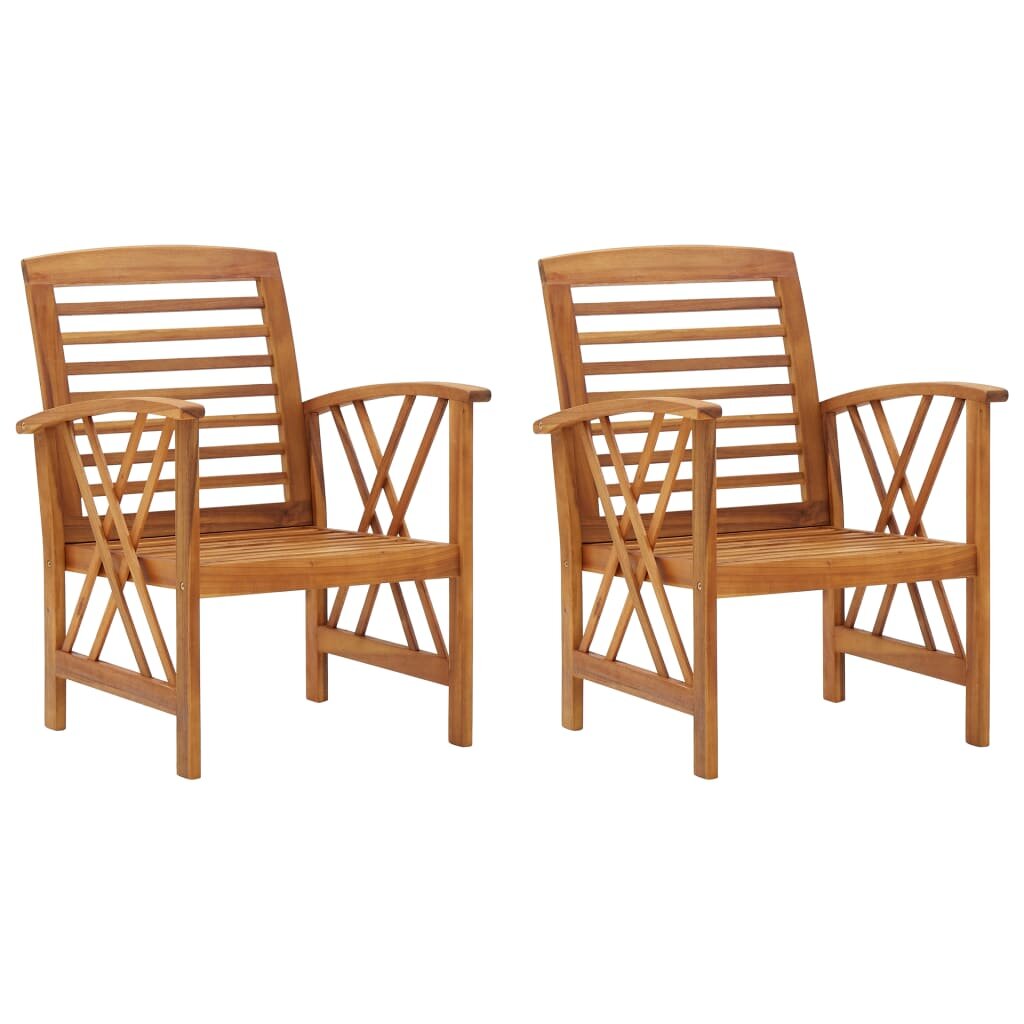 Image of Garden Chairs 2 pcs Solid Acacia Wood