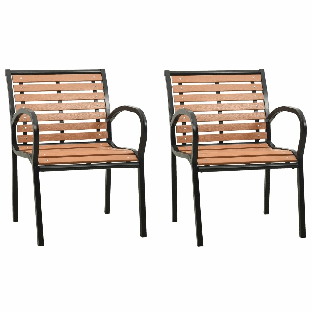 Image of Garden Chairs 2 pcs Wood