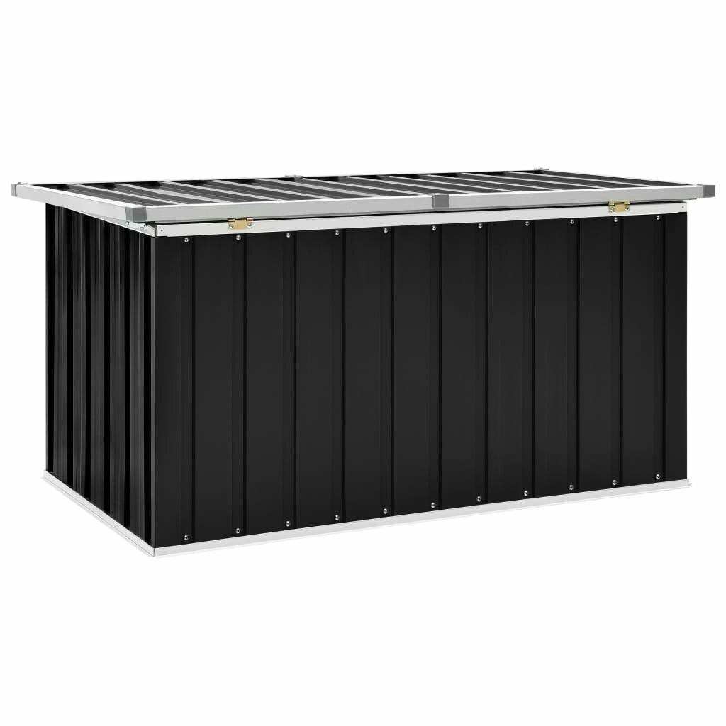 Image of Garden Storage Box Galvanized Steel Easy-Assemble Garden Toolbox for Storing Cushion Pillows Blankets