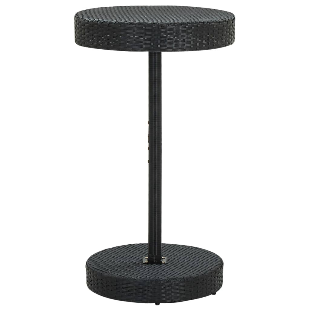Image of Garden Table Black 238"x417" Poly Rattan