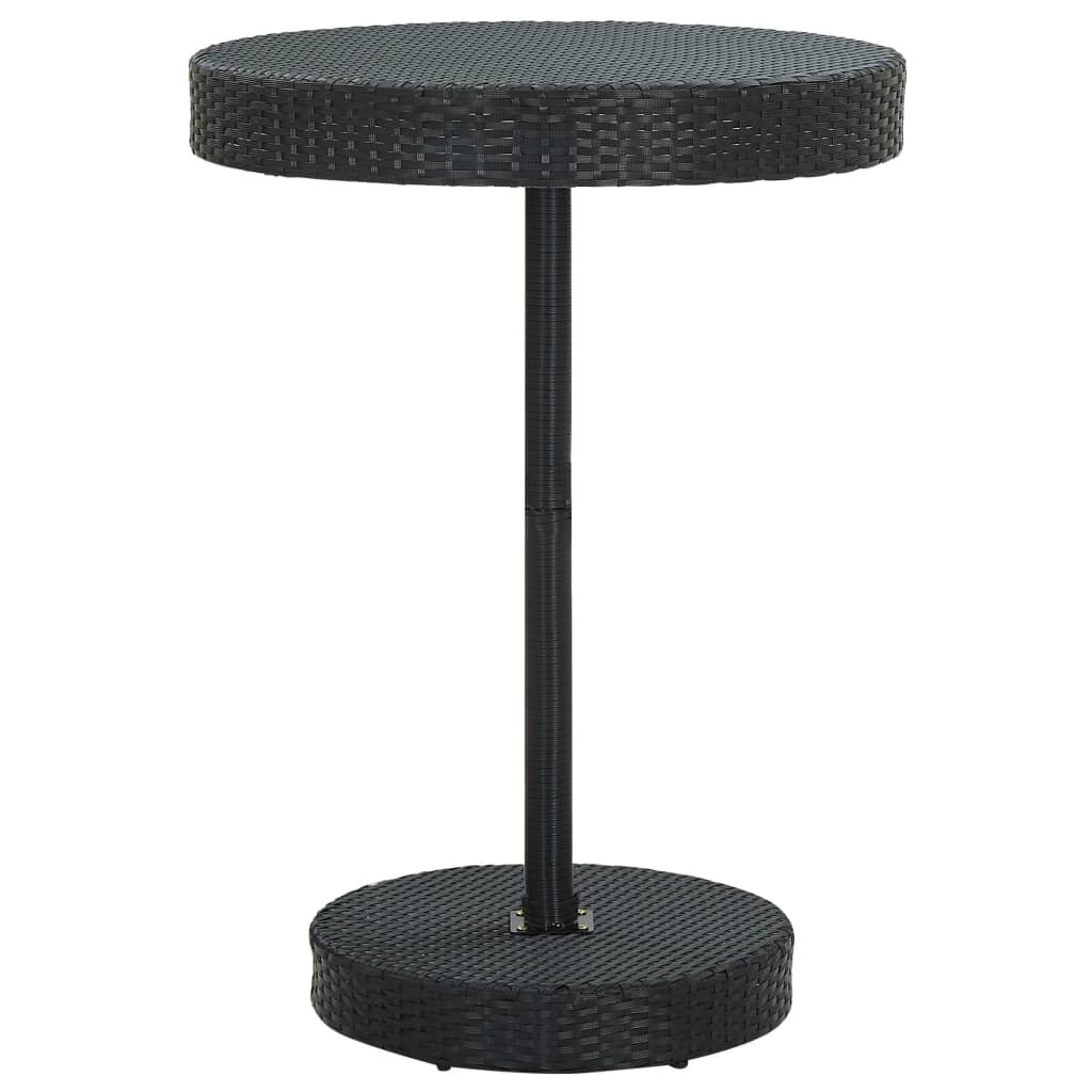 Image of Garden Table Black 297"x417" Poly Rattan