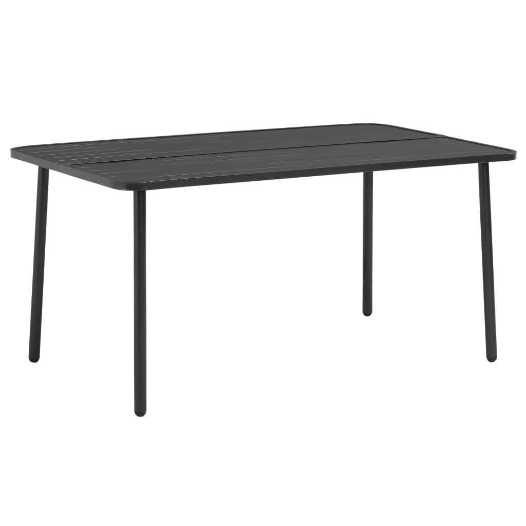 Image of Garden Table Dark Grey 591"x354"x283" Steel