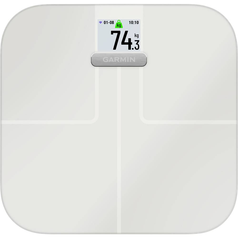 Image of Garmin Index S2 Smart-Waage Digital bathroom scales Weight range=150 kg White Weather display