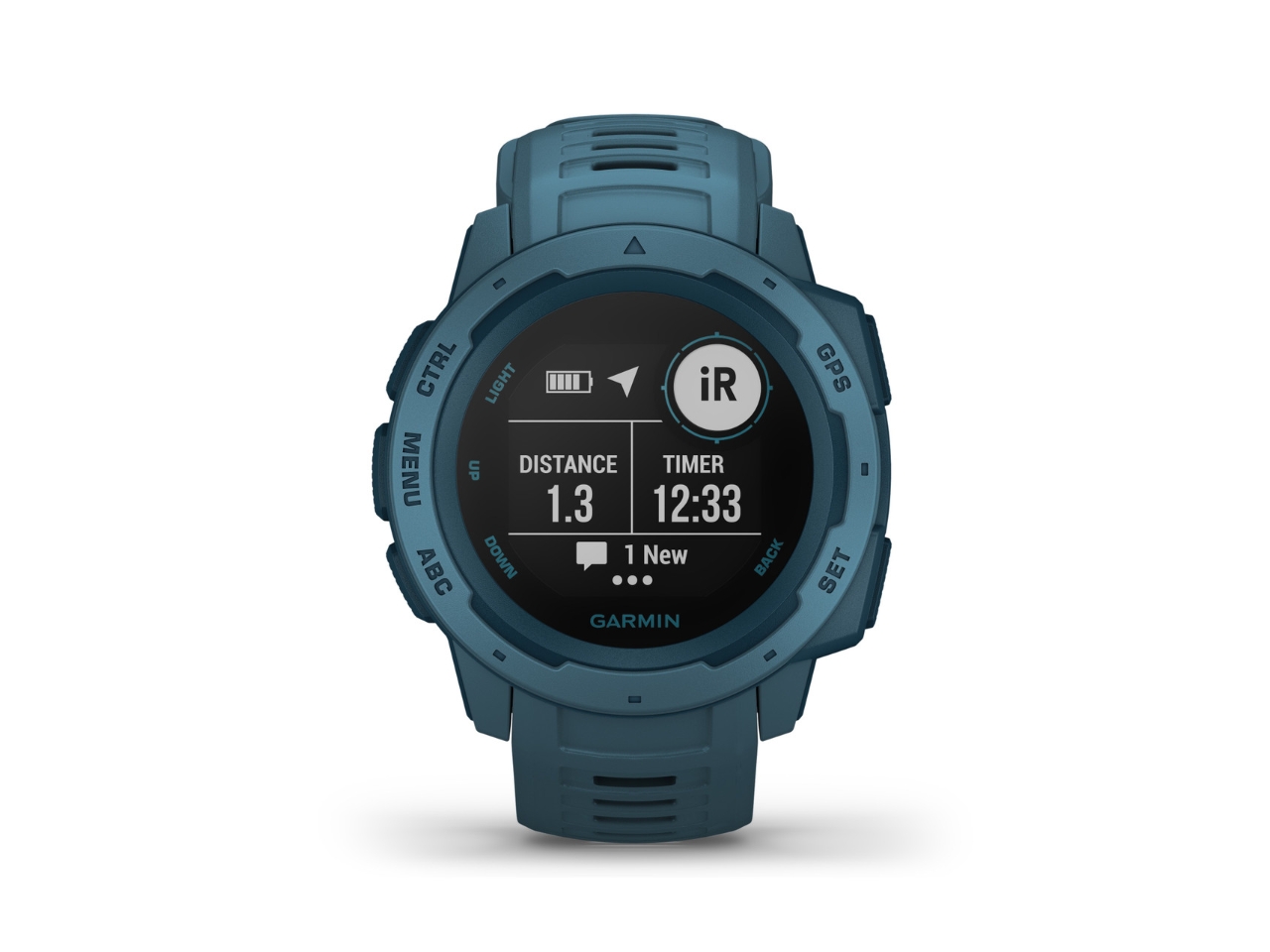 Image of Garmin Instinct Rugged GPS Smartwatch Lakeside Blue ID 753759228637