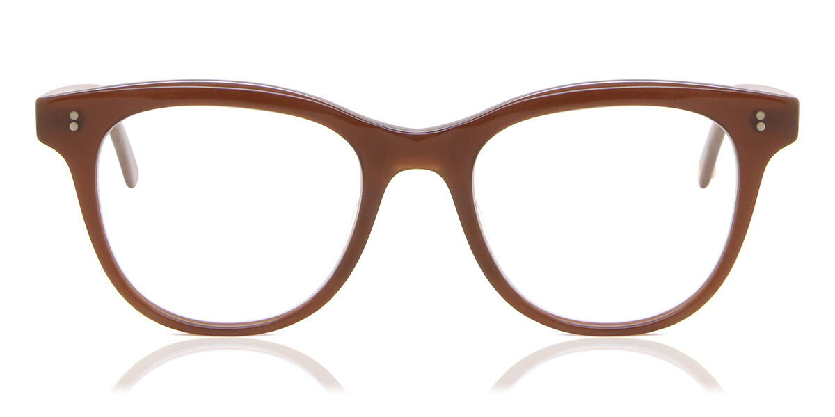 Image of Garrett Leight Loyola TI Óculos de Grau Marrons Masculino BRLPT