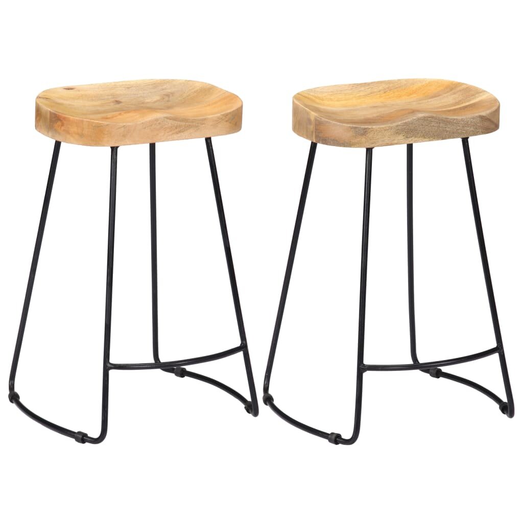 Image of Gavin Bar Stools 2 pcs Solid Mango Wood