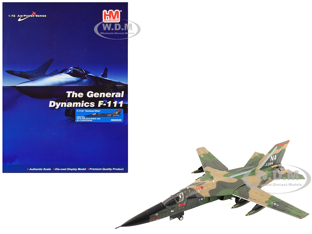 Image of General Dynamics F-111A Aardvark Aircraft "347th TFW 430th TFS 67-0094 Gunboat Killer Korat RTAB Thailand" (1975) United States Air Force "Air Power