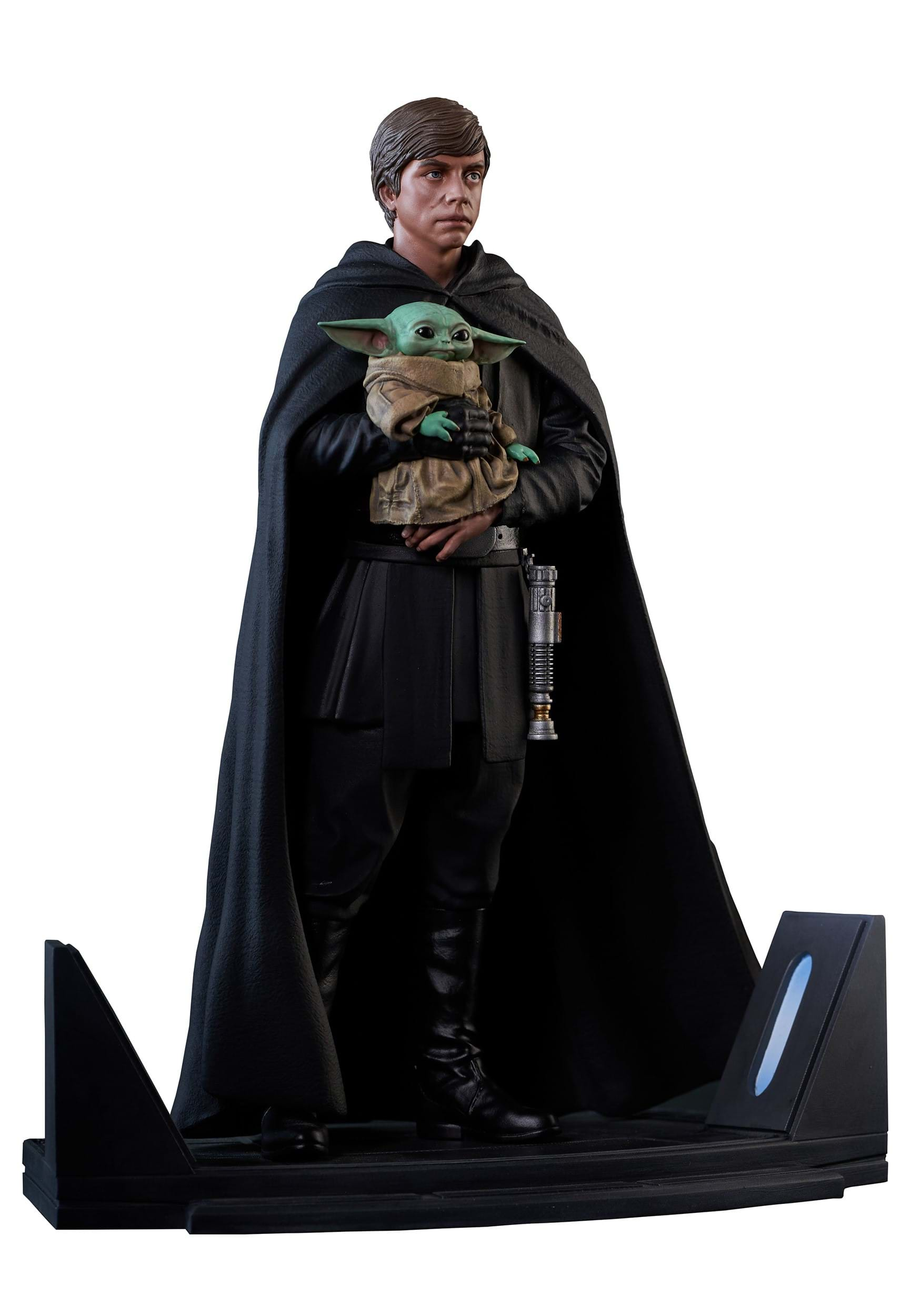 Image of Gentle Giant Star Wars Premiere Collection Luke & Grogu Mandalorian Statue