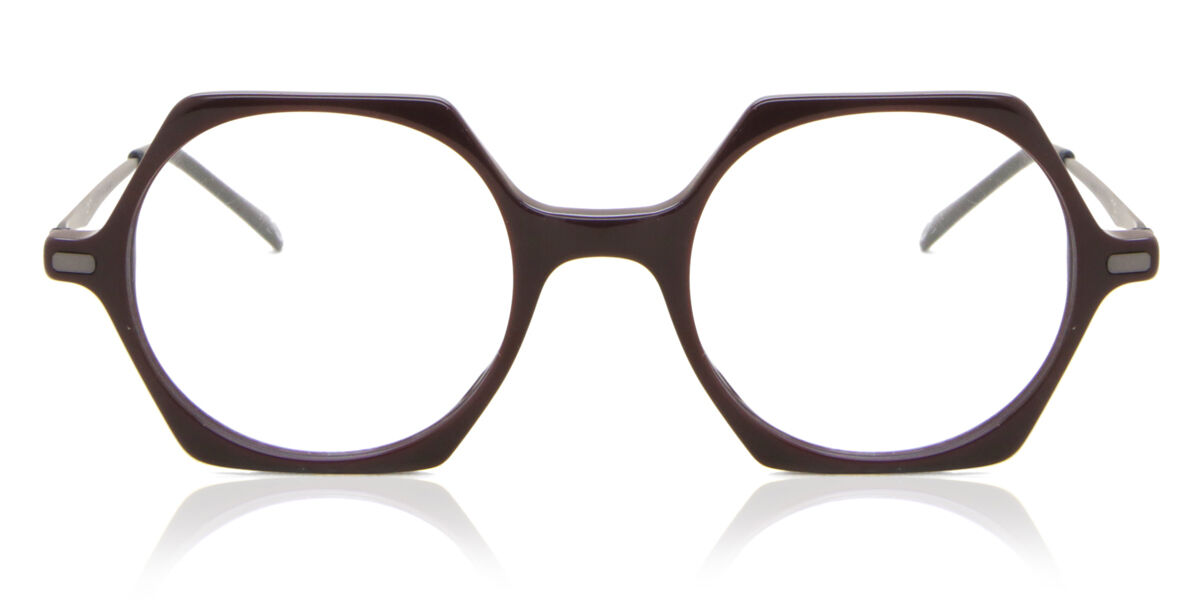 Image of Geometric Full Rim Plastikowy Purple Okulary Korekcyjne Męskie - Okulary Blokujące Niebieskie Światło - SmartBuy Collection PL