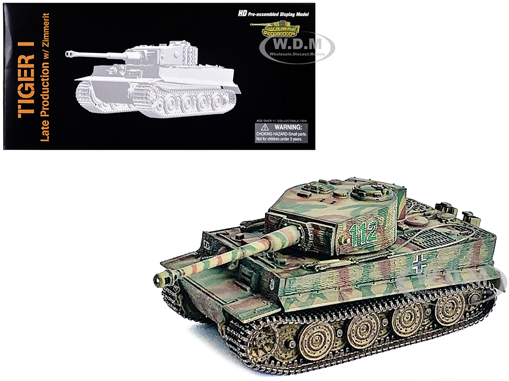 Image of Germany Tiger I Late Production with Zimmerit Tank "1/sPzAbt101 Normandy" (1944) "NEO Dragon Armor" Series 1/72 Plastic Model by Dragon Models