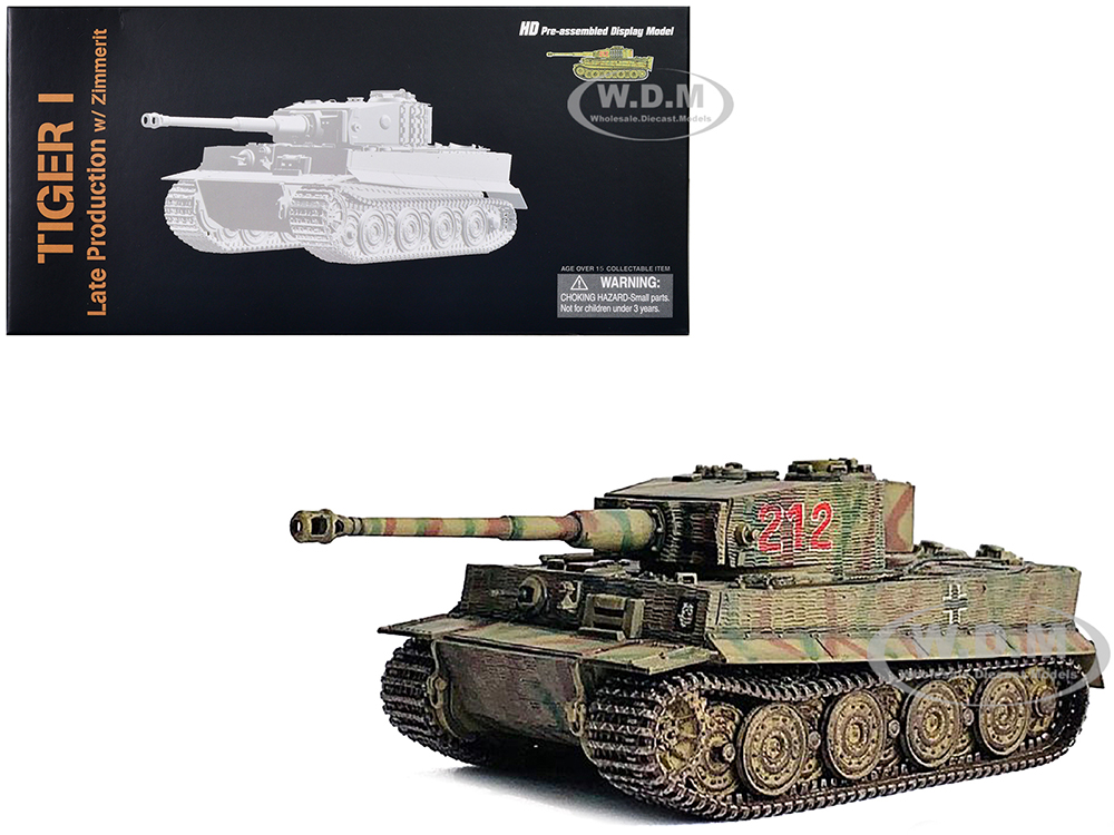 Image of Germany Tiger I Late Production with Zimmerit Tank "Wittmanns Tiger 212 sPzAbt101 Normandy" (1944) "NEO Dragon Armor" Series 1/72 Plastic Model by