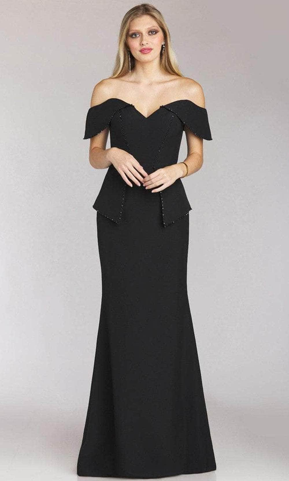 Image of Gia Franco 12206 - Peplum Mermaid Evening Dress