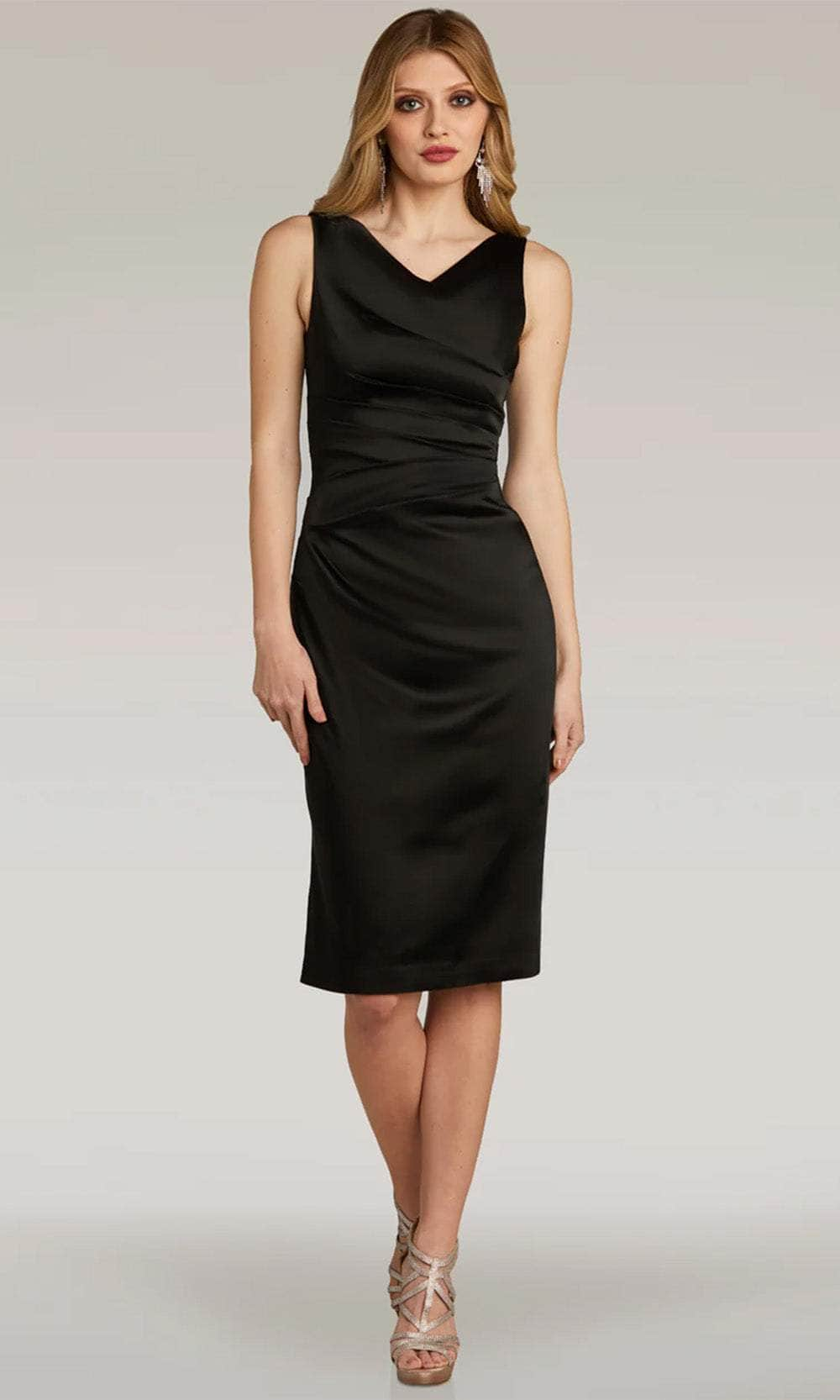 Image of Gia Franco 12281 - Cowl Style Sheath Dress