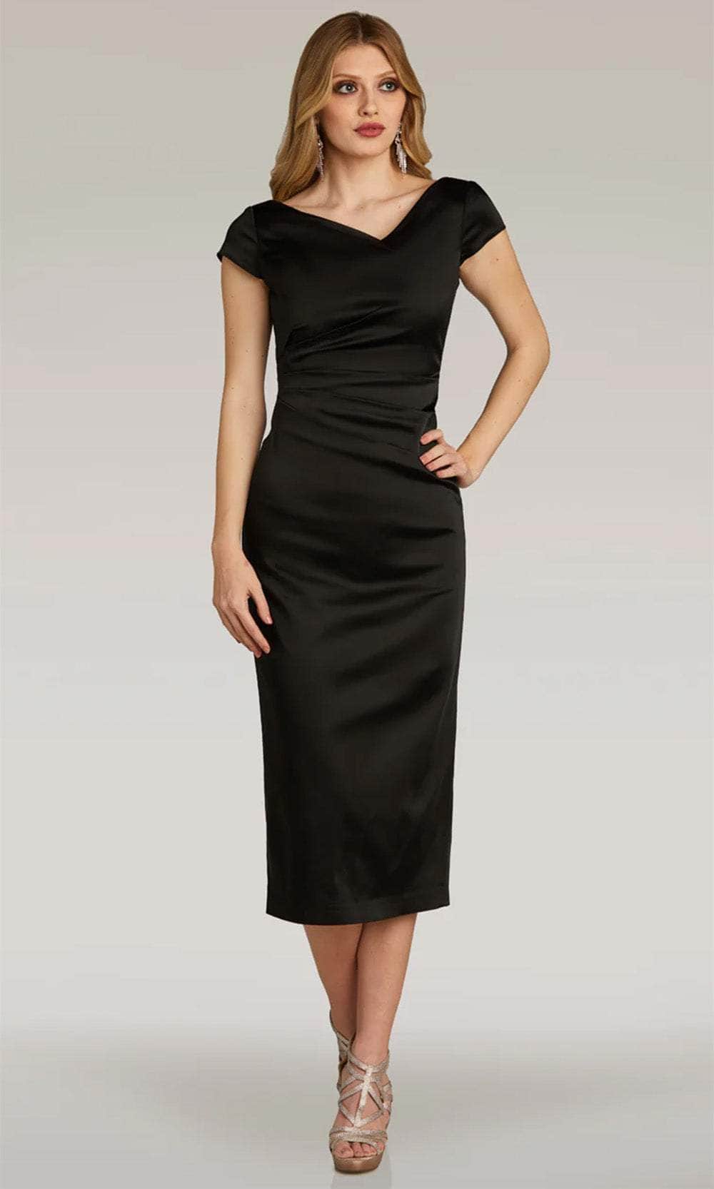 Image of Gia Franco 12282 - Tea Length Fitted Dress