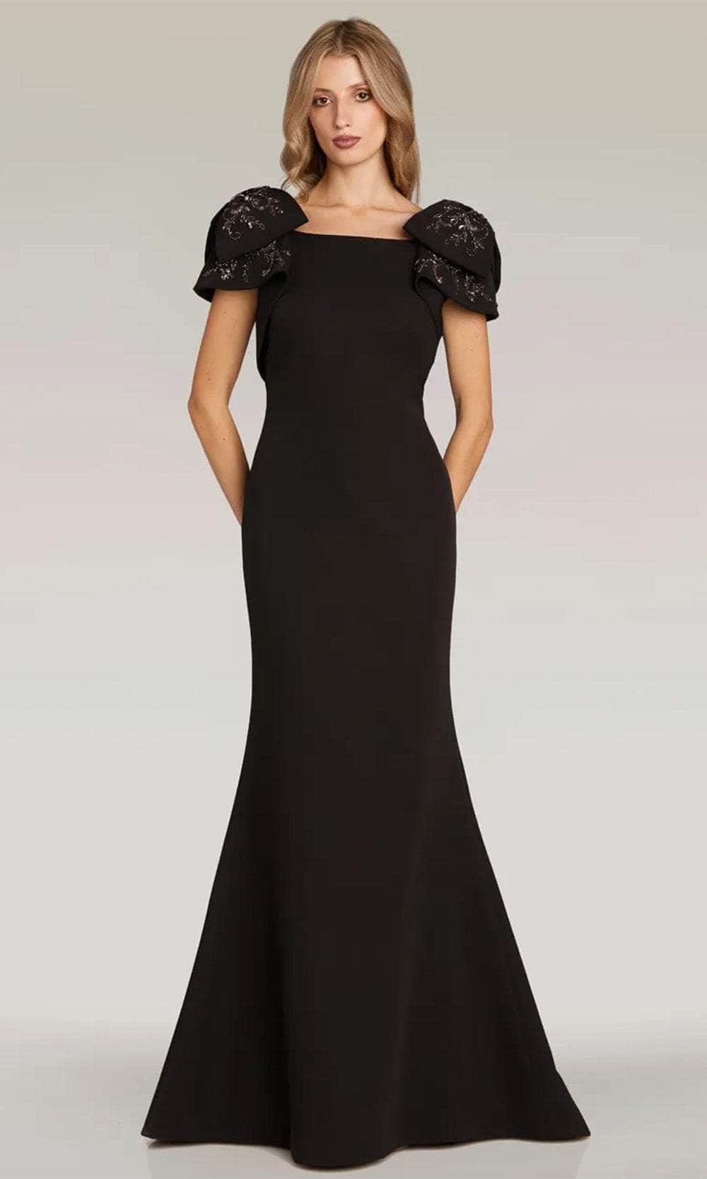 Image of Gia Franco 12305 - Beaded Bow Evening Dress