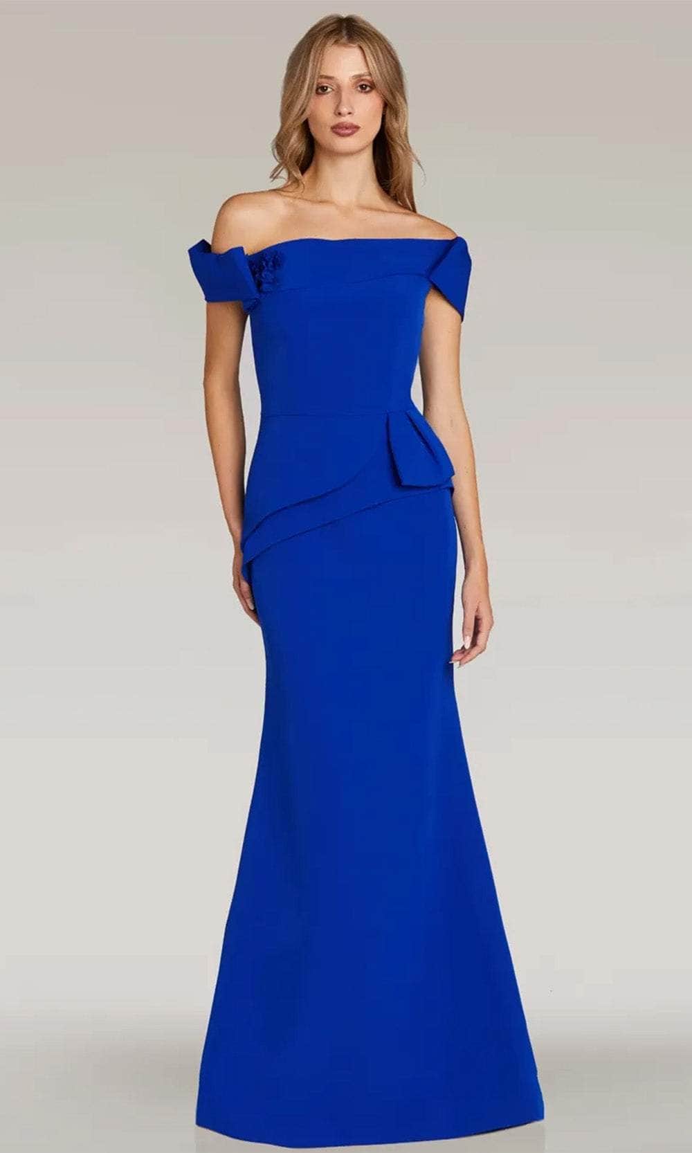 Image of Gia Franco 12306 - Asymmetrical Peplum Evening Dress