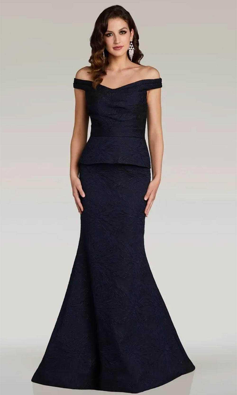 Image of Gia Franco 12383 - Peplum Mermaid Evening Dress