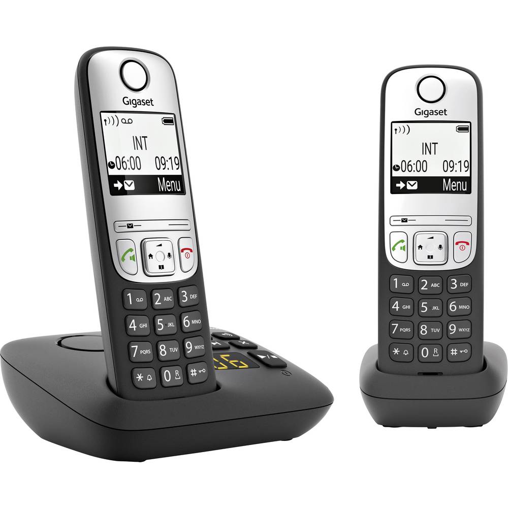 Image of Gigaset A690A Duo DECT Cordless analogue Hands-free base Redial Black