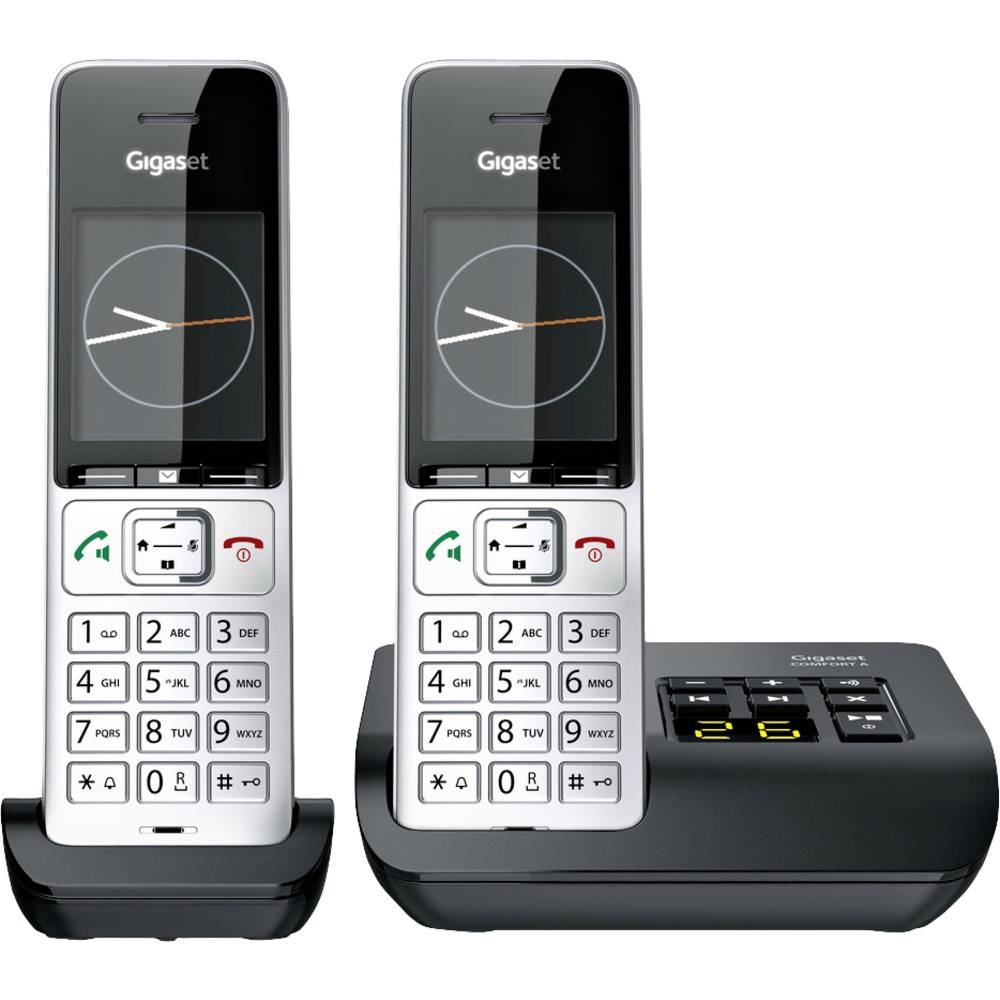 Image of Gigaset COMFORT 500A duo DECT GAP Cordless analogue Baby monitor Hands-free Hearing aid compatibility Headset