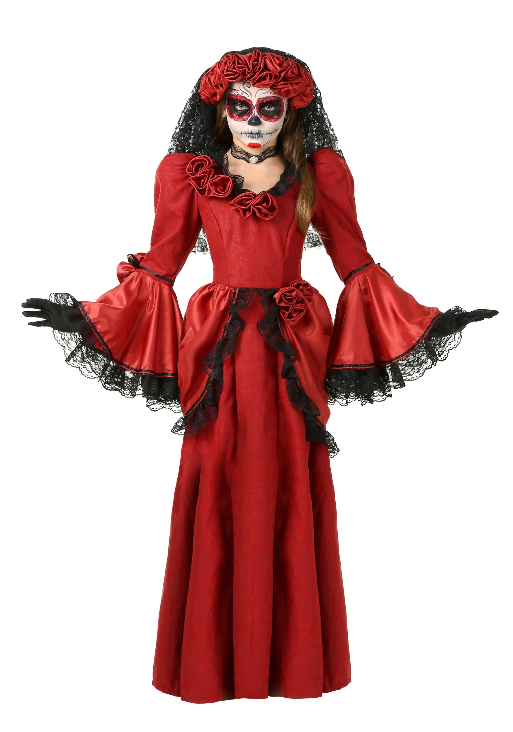 Image of Girl's Day of the Dead Costume ID FUN1156CH-L