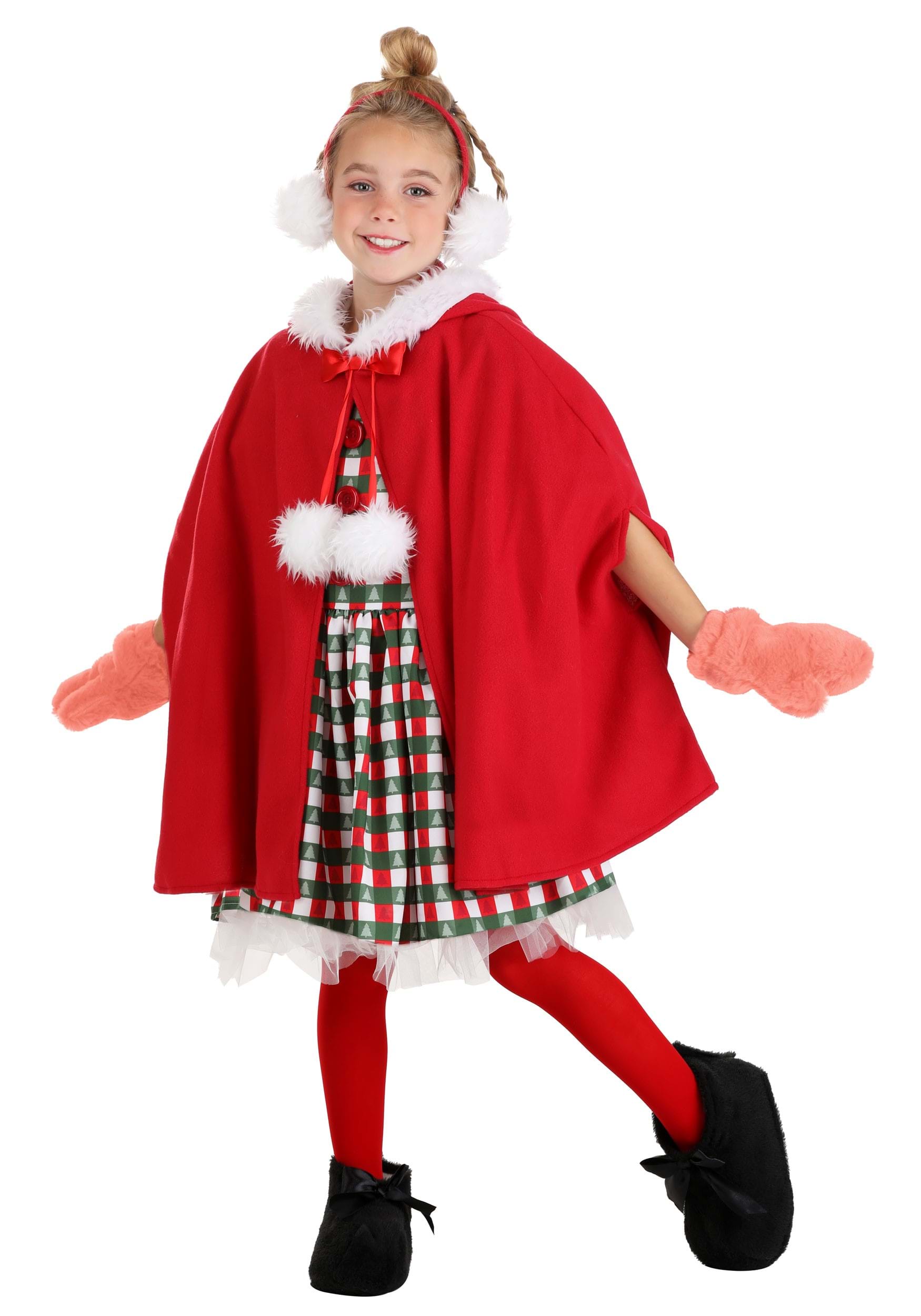 Image of Girl's Dr Seuss Storybook Cindy Lou Who Costume | How the Grinch Stole Christmas Costumes ID FUN3261CH-XL