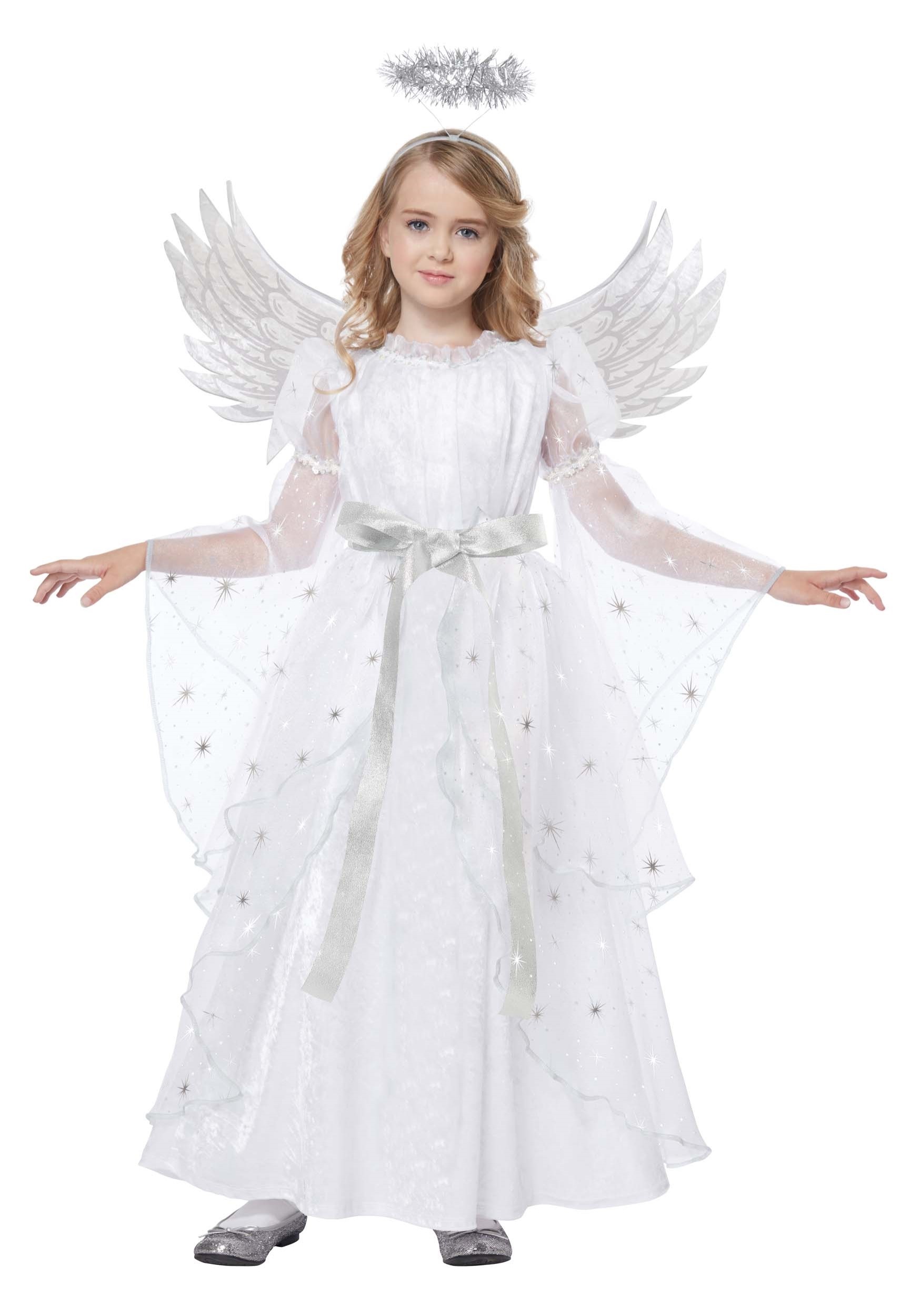 Image of Girl's Starlight Angel Costume | Angel Halloween Costumes ID CA00421-XS