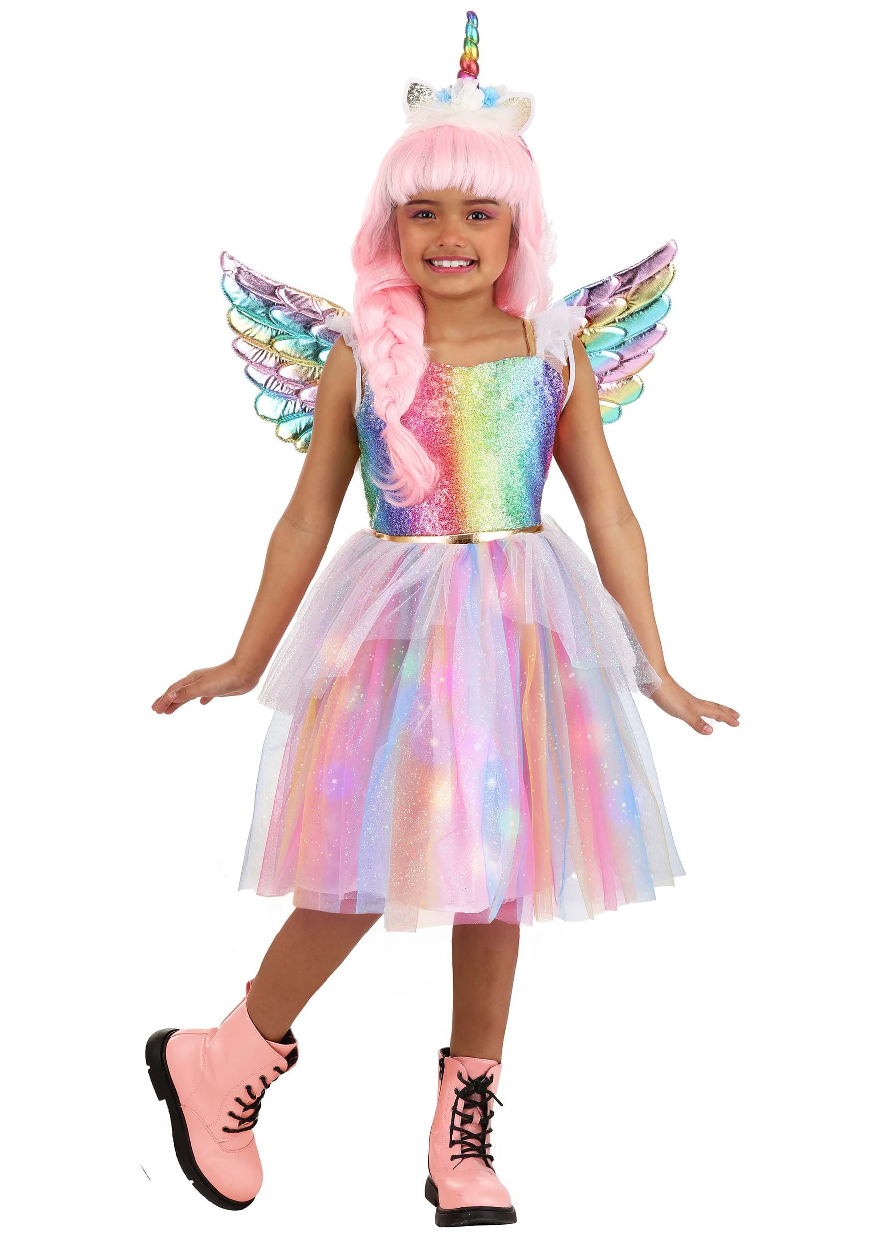 Image of Gleaming Unicorn Kid's Costume ID FUN3948CH-L