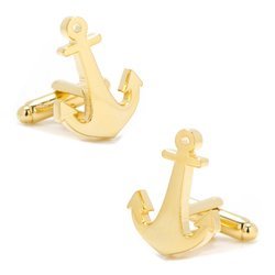 Image of Gold Plated Anchor Cufflinks