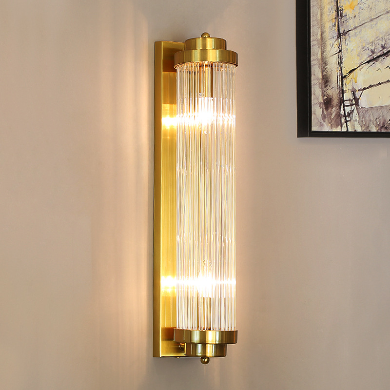 Image of Gold Wall Light Crystal Wall Lamp Modern Decorative Sconces Bedside Lamps Indoor Lighting Fixtures for Bedroom Hallway
